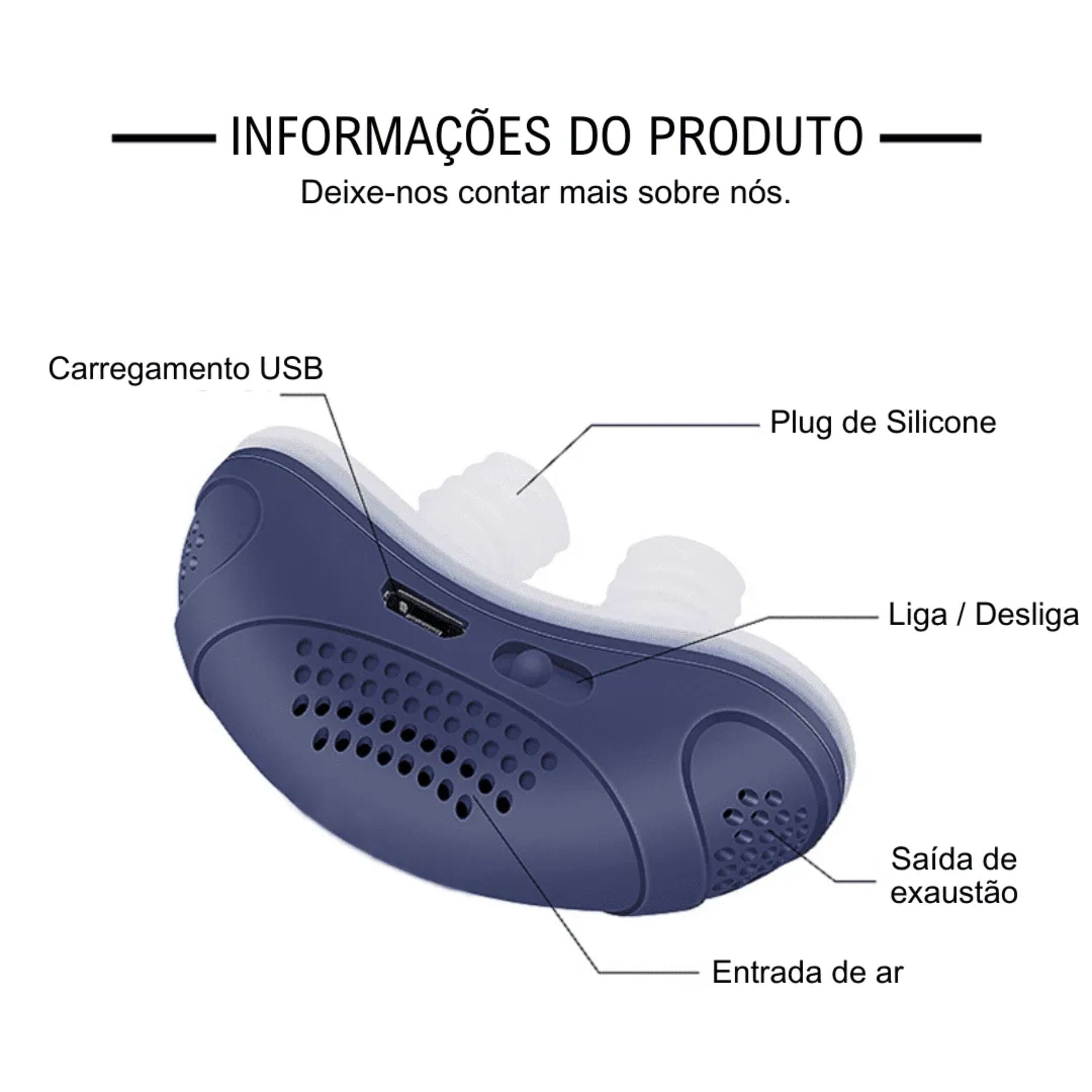 Dispositivo Anti Ronco Eletrônico Mini CPAP - SleepMax©